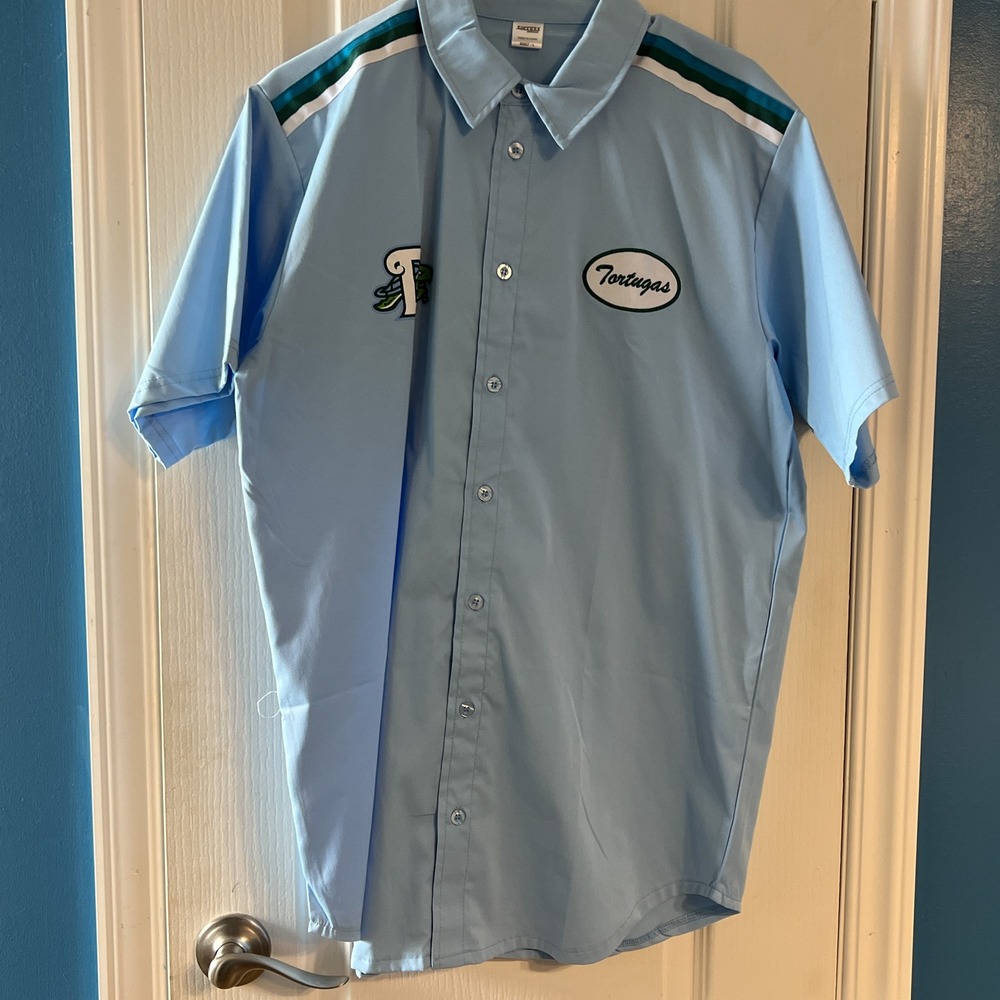 Success Brands Daytona Beach Tortugas Baseball Shirt Blue Large #9 SGA MiLB